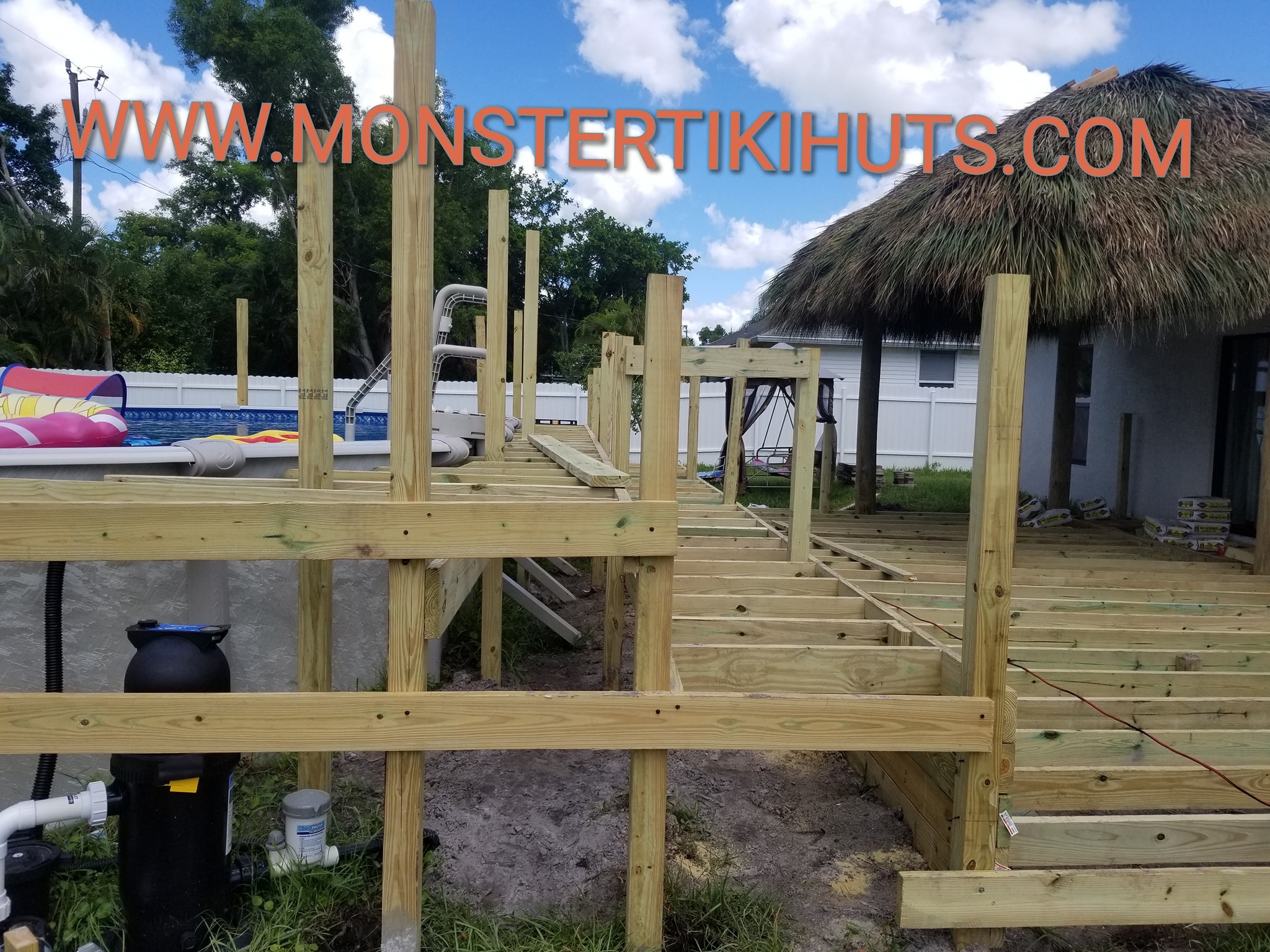 Deck 9 — Custom wooden deck build (pressure treated, Florida)
