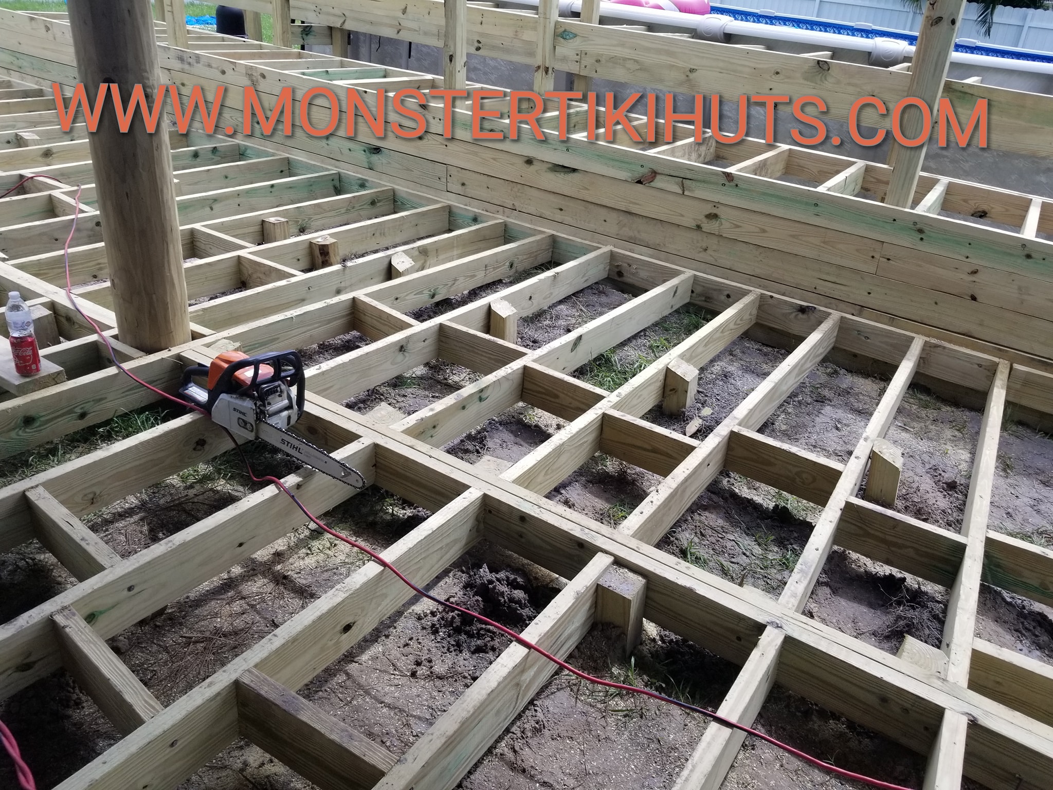 Deck 16 — Custom wooden deck build (pressure treated, Florida)