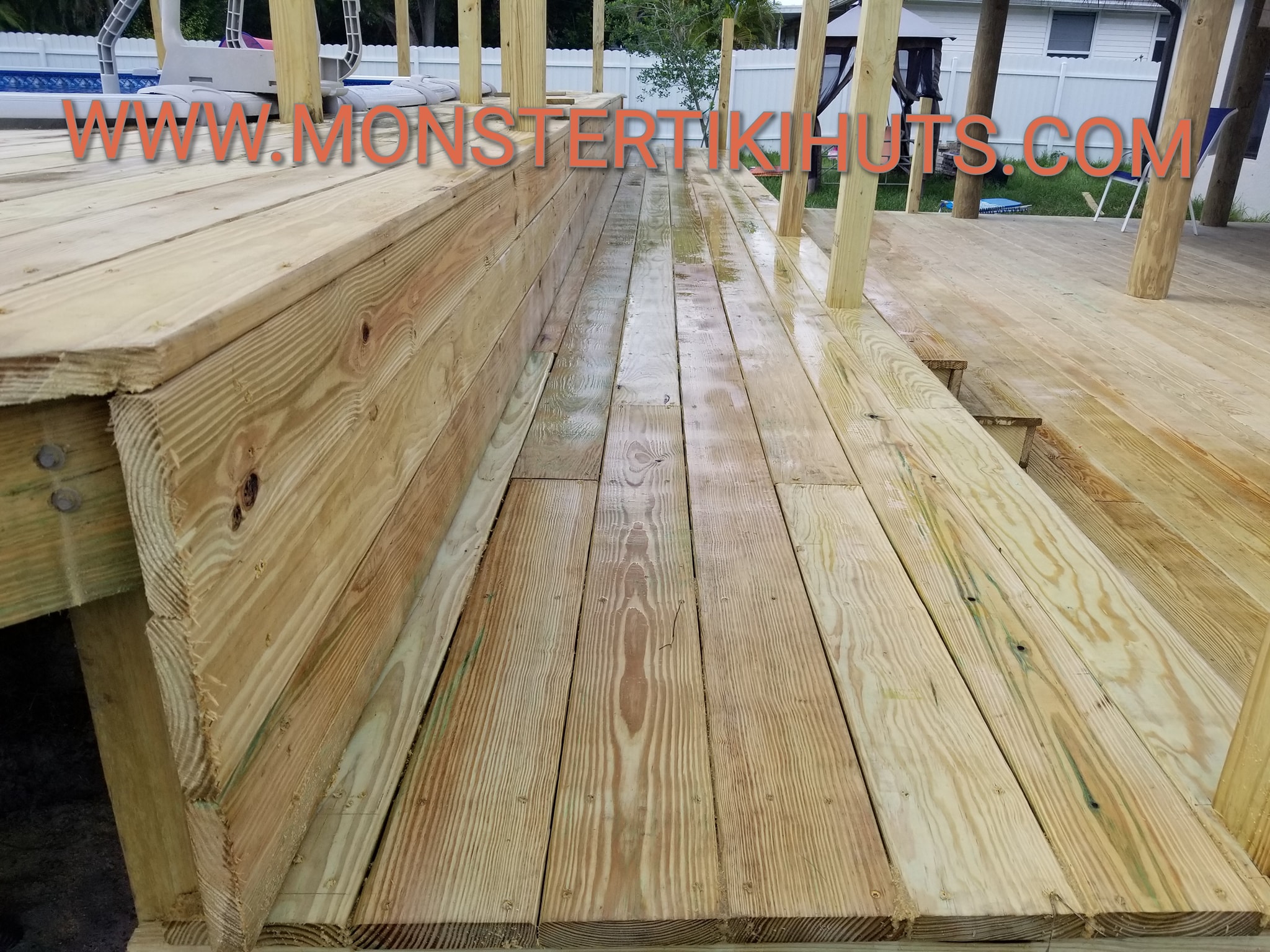 Deck 17 — Custom wooden deck build (pressure treated, Florida)
